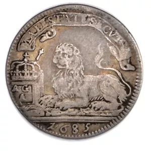 REGNO DI NAPOLI Carlo II (1674-1700) Carlino con Leone 1685 Periziata MB - Picture 1 of 2