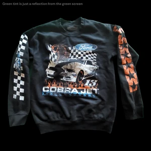 FORD Cobra Jet Pullover Hoodie Black Mustang Size See Measurements - Picture 1 of 9