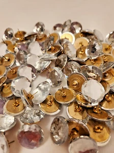 Flatback Bling Crystal Rhinestone Earrings 22mm with pierced backs 86 pairs GIFT - Picture 1 of 4
