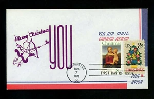 US FDC #1507-1508 Unknown 1973 Washington DC Christmas Religious & Tree Combo - Picture 1 of 2