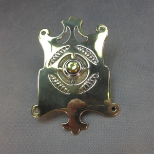 Org. Klingeltaster von ca. 1930-1950 Jugendstil Haustür Klingel Antik Messing - Bild 1 von 13