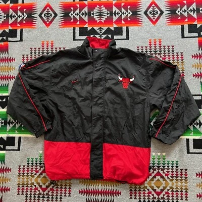 Chaqueta cortavientos Chicago Bulls para hombre XL Nike NBA vintage calentamiento A9 Foto 1 de 4