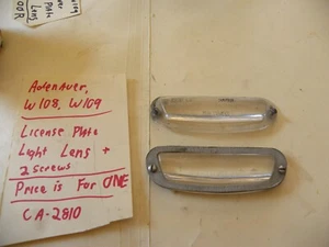 Mercedes Benz W108 W109 Adenauer W186 License Plate Light Lens + 2 Screws . -281 - Bild 1 von 7