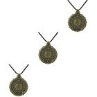  Set of 3 Mantra Pendant Eight Trigrams Necklace Mens Choker Gift