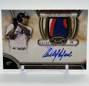 2015 topps tier one CARLOS DELGADO autograph Game used Patch Auto 10/99 ๐๐๐ - Picture 1 of 2