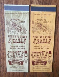 TROLLEY CAR: STEVE'S GAY 90s MATCHBOOK MATCHCOVERS (TACOMA, WASHINGTON) -E25 - Picture 1 of 1