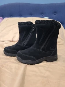 Botas negras SOREL Waterfall para mujer talla 7 USADAS excelente estado - Imagen 1 de 9