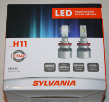 Sylvania H11 LED Fog Power Sports/Fog Lights 2 Bulbs 12.8V DC 12W 6000K - New