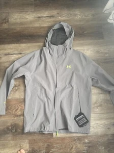 Under Armour Men's UA Storm Hooded Jacket Sz XXL 2XL Gray Green Coat. Brand New - Picture 1 of 14