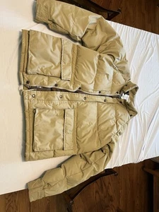 Vintage Europa Norx hellbraune Daunen Federn gefütterte Jacke hergestellt in Taiwan - Bild 1 von 17