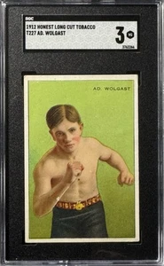 1912 T227 WOLGAST, Boxer SGC 3 - Honest Back - Pugilist Early Boxing - BEAUTY!! - Picture 1 of 2