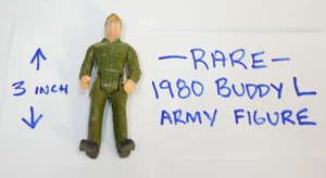 Raro Buddy L 1980 --Figura del ejército--- 3 pulgadas de alto en uniforme verde - Imagen 1 de 12
