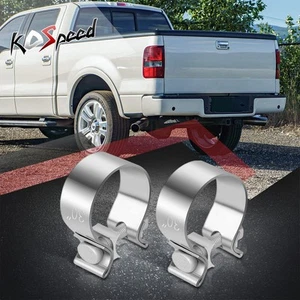 2Pcs 3" ID Stainless Steel Narrow Band Muffler Exhaust Pipe Seal Clamp Sleeve - Picture 1 of 6