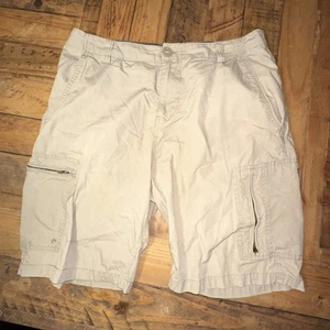 VOLCOM Men's SCOUT Cargo Utility Shorts 34W Beige S-Volcom S1 Y2K - Picture 1 of 8