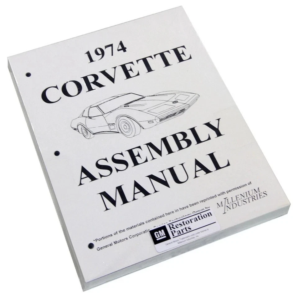 Chevrolet Corvette 1974 montaje de fábrica manual reparación restauración libro nuevo Foto 1 de 1