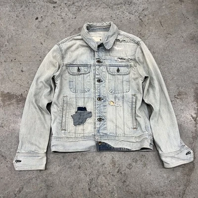 Rag & Bone/Jean Denim Jacket Men’s Small Patch Work Light Blue 24x19 - Image 1 of 4