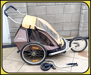 Croozer Kids 3-In-1 Jogger, Running Buggy bike trailer For 2 Children + Storage - Picture 1 of 23