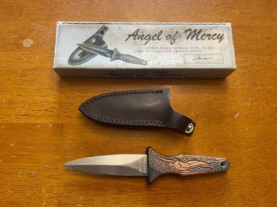 PARKER JAPAN K-321 Angel Of Mercy KNIFE SHEATH VINTAGE KNIVES Bronze Boot #4 - Image 1 of 4