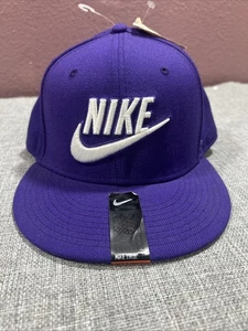 Nike True Mütze lila bestickt Druckknopflasche Kappe Mütze Deadstock 2013 neu mit Etikett Swoosh - Bild 1 von 11