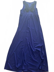 Teaberry Women's Maxi Dress Size 12 Blue Embroidered Detail - Picture 1 of 11