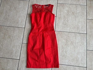 S.Oliver Etiukleid Sommer Kleid 34 S rot mit Häkelspitze - Bild 1 von 2