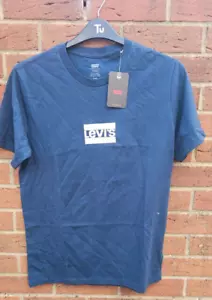 Brand New Levi's Logo Cotton T Shirt - Size Medium in Bue - Picture 1 of 4