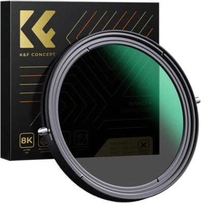 K&F Concept 2in1 58mm Camera Lens Filter Variable Fader ND2-ND32 & CPL No X Spot - Image 1 of 4