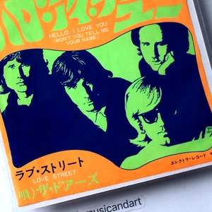 RARE POP ART COVER THE DOORS HELLO, I LOVE YOU 7 INCH VINYL 1968 OG VERY RARE - Picture 1 of 5