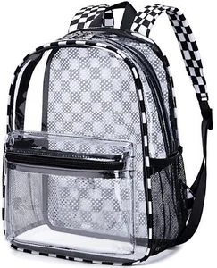 Clear Mini Backpack Stadium Approved 12x12x6 Small Transparent Backpacks Plas... - Picture 1 of 9