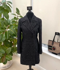 Gucci Ladies Black and Grey Marl Wool Long Coat - UK 10/12 - Picture 1 of 11