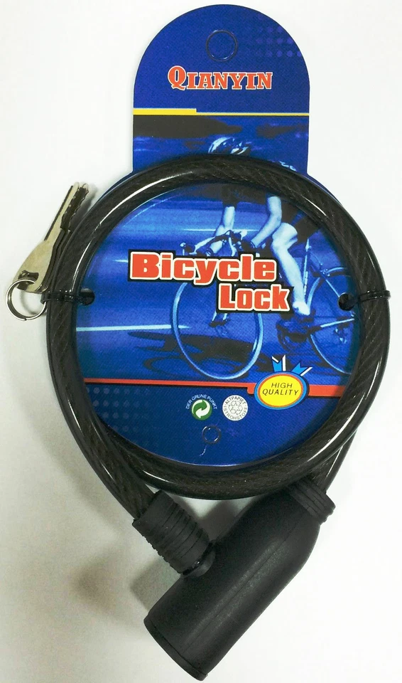 Bike Lock Cable with Keys 500mm Heavy Duty Strong Steel Bicycle Security Chain - Image 1 of 3