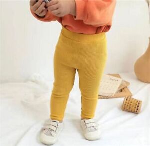 Toddler Girls Skinny Leggings Pants Kids Solid Color Spring Autumn Trouser Pants