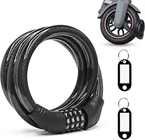 Bike Lock, Bike Lock Cable, Bicycle Lock Electric Bike, Motocyle, Scooter, Bicyc - Picture 1 of 7