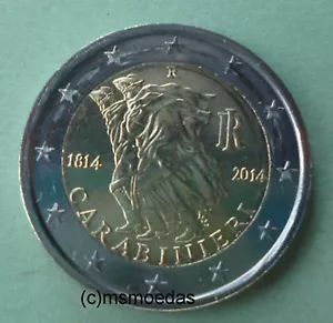 Italia 2 euro commemorativo 2014 carabinieri moneta euro commemorativa - Foto 1 di 1
