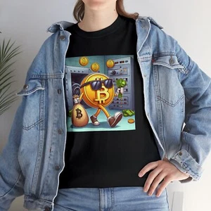 Camiseta Bitcoin Talla Adulto Unisex Algodón Pesado - Imagen 1 de 8