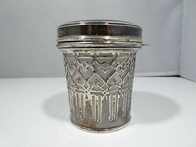 Tiffany & Co Sterling Silver And Milk Glass  Mustard Pot • 171.43$