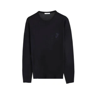 Versace Collection Pure Wool Lightweight Pullover Sweater Size XL Black $450 - Picture 1 of 10