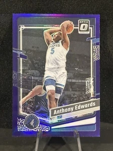 2023-24 Donruss Optic Anthony Edwards Purple Prizm - Minnesota Timberwolves - Picture 1 of 1