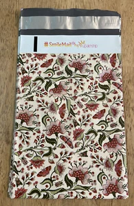 10 New POLY MAILERS 6"x9" PLASTIC SHIPPING BAGS #SmileMail BUTTERFLY FLORAL - Picture 1 of 4