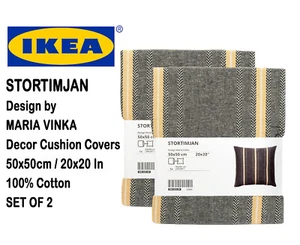 Lot of 2 IKEA STORTIMJAN by MARIA VINKA Decor Pillow Cushion Covers 20x20'' NEW - Picture 1 of 9