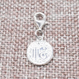 925 Sterling Silver Chinese Fortune Clip On Charm w/ Lobster Clasp for Bracelet - Picture 1 of 4