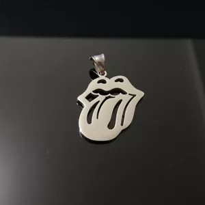 Rolling Stones Edelstahl Polier Anhänger Rockmusik Charm - Bild 1 von 5
