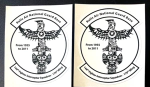 TWO (2) U.S. AIR FORCE KULIS AIR NATIONAL GUARD BASE DECALS (DC-2) ALASKA - Picture 1 of 3