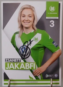 VfL Wolfsburg Frauen Zsanett Jakabfi Autogrammkarte Handsigniert 2014/15 #FP400 - Bild 1 von 2