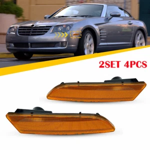4X Front LH+RH Side Marker Light Housing For 2004-08 Chrysler Crossfire Amber ER - Picture 1 of 10