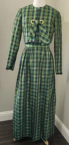Vestido y Chaqueta De Colección Mod Cuadros Tartán Tafetán Sandine Originales NY Doris Day LEER - Imagen 1 de 24