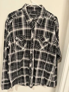 Schnalle Black Label Nr. 48 Herren Hemd kariert Druckknopf Größe XL sportliche Passform - Bild 1 von 10