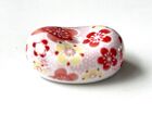 Japanese style ceramic cherry blossoms in pink & red incense stick holder/stand