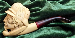 🔥Sherlock Holmes Sleuth Detective Watson! Unsmoked Meerschaum Pipe🔥OTHERS LQQK - Picture 1 of 9
