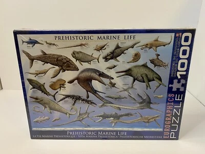 Eurographics 1000 Piece Jigsaw Puzzle Prehistoric Marine Life New - Image 1 of 2